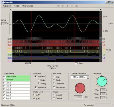WaverAD arbitrary waveform-generator screenshot
