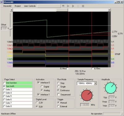 WaverAD arbitrary waveform-generator screenshot