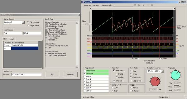 WaverAD arbitrary waveform-generator screenshot