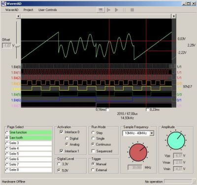WaverAD arbitrary waveform-generator screenshot